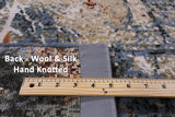 Urban Design Modern Hand Knotted Wool & Silk Rug - 6' 1" X 9' 1" - Golden Nile
