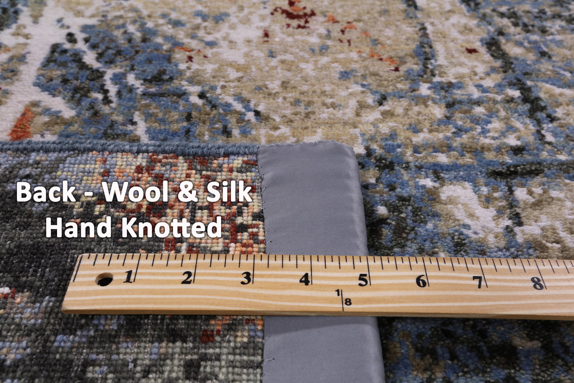 Urban Design Modern Hand Knotted Wool & Silk Rug - 6' 1" X 9' 1" - Golden Nile