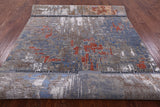 Contemporary Hand Knotted Wool & Silk Rug - 6' 0" X 9' 2" - Golden Nile