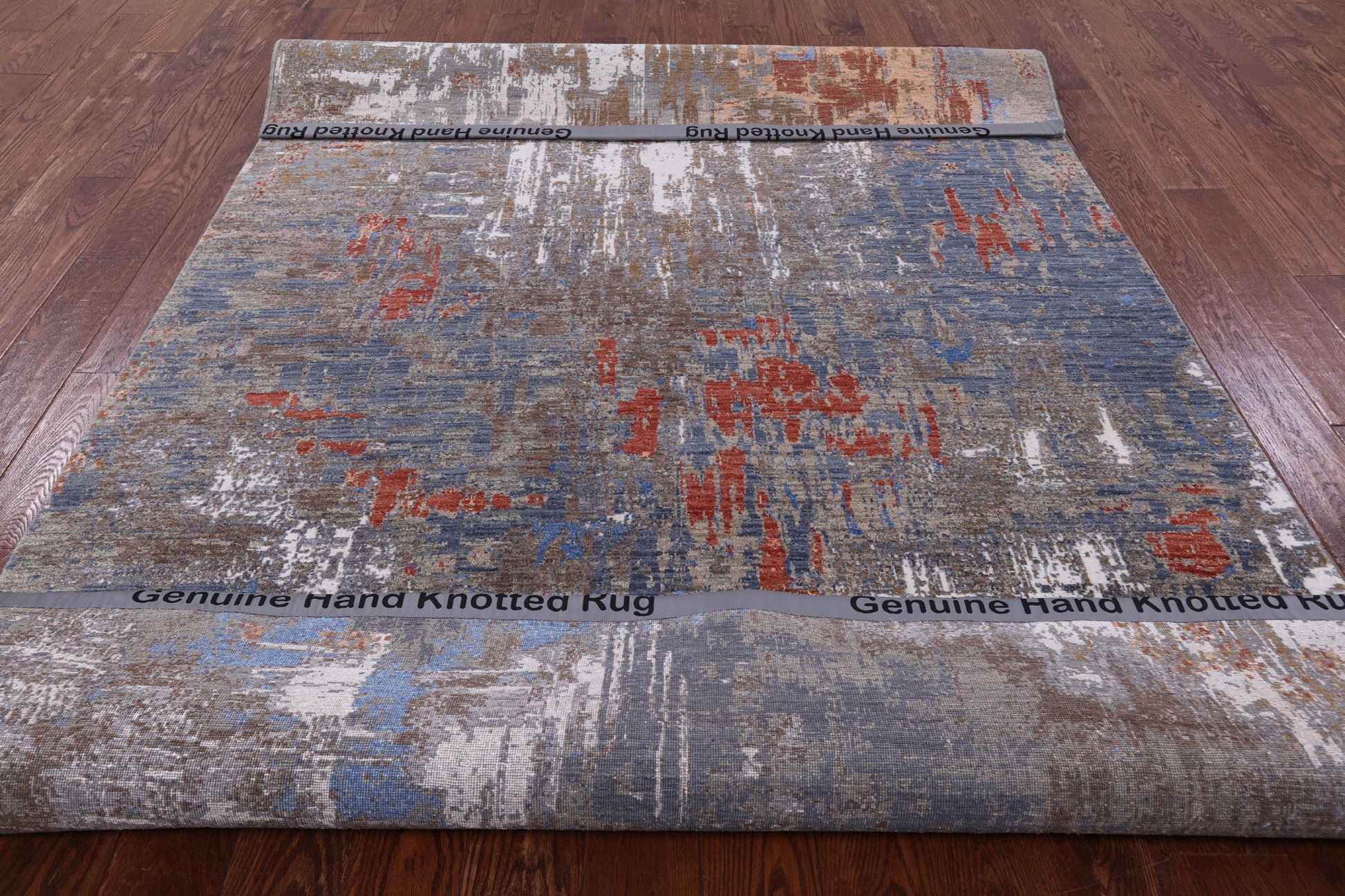 Contemporary Hand Knotted Wool & Silk Rug - 6' 0" X 9' 2" - Golden Nile