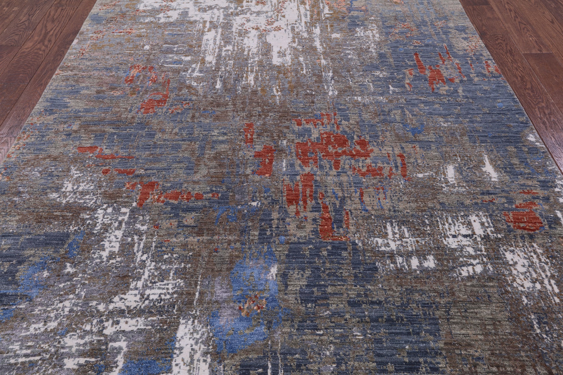 Contemporary Hand Knotted Wool & Silk Rug - 6' 0" X 9' 2" - Golden Nile