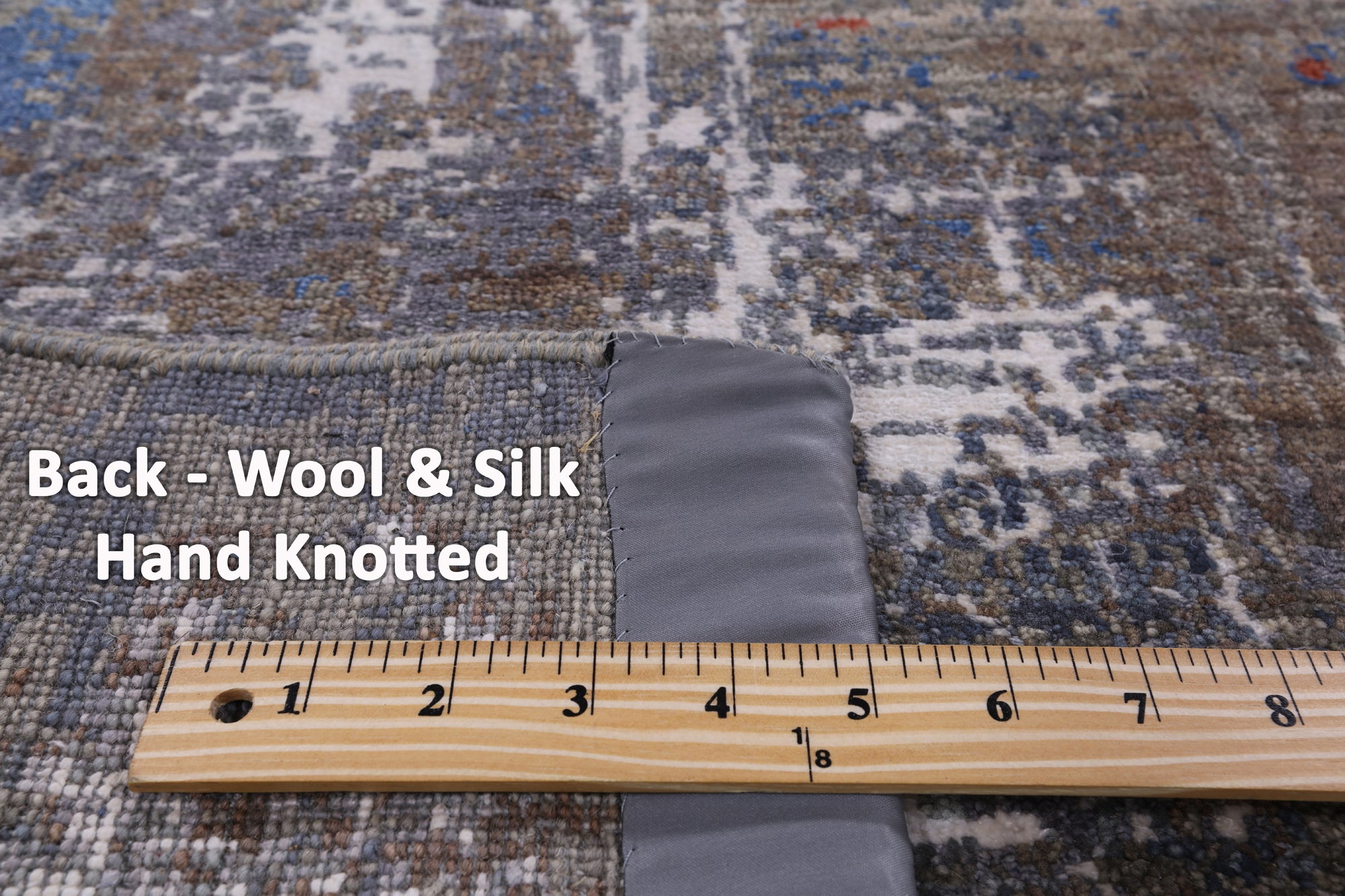 Contemporary Hand Knotted Wool & Silk Rug - 6' 0" X 9' 2" - Golden Nile