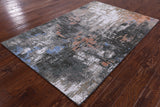 Modern Handmade Wool & Silk Rug - 4' 1" X 6' 2" - Golden Nile