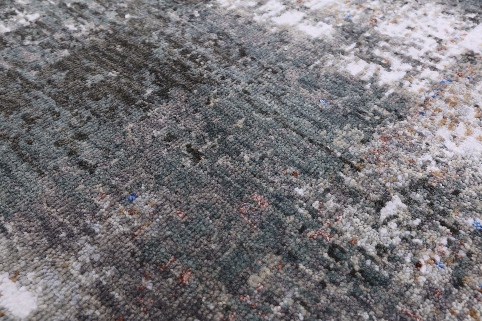 Modern Handmade Wool & Silk Rug - 4' 1" X 6' 2" - Golden Nile