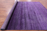 Purple Savannah Grass Handmade Wool & Silk Rug - 10' 1" X 14' 3" - Golden Nile