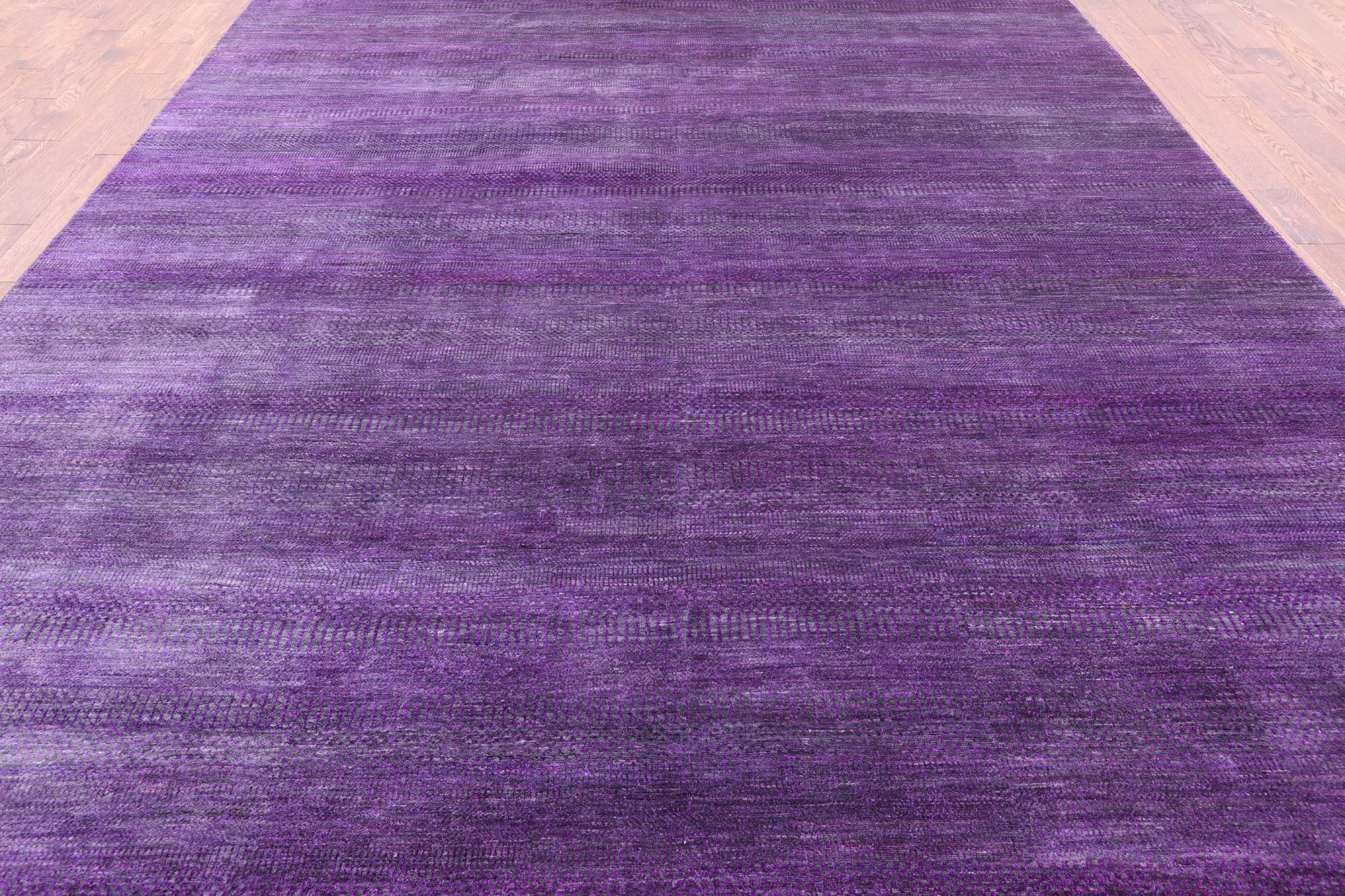 Purple Savannah Grass Handmade Wool & Silk Rug - 10' 1" X 14' 3" - Golden Nile