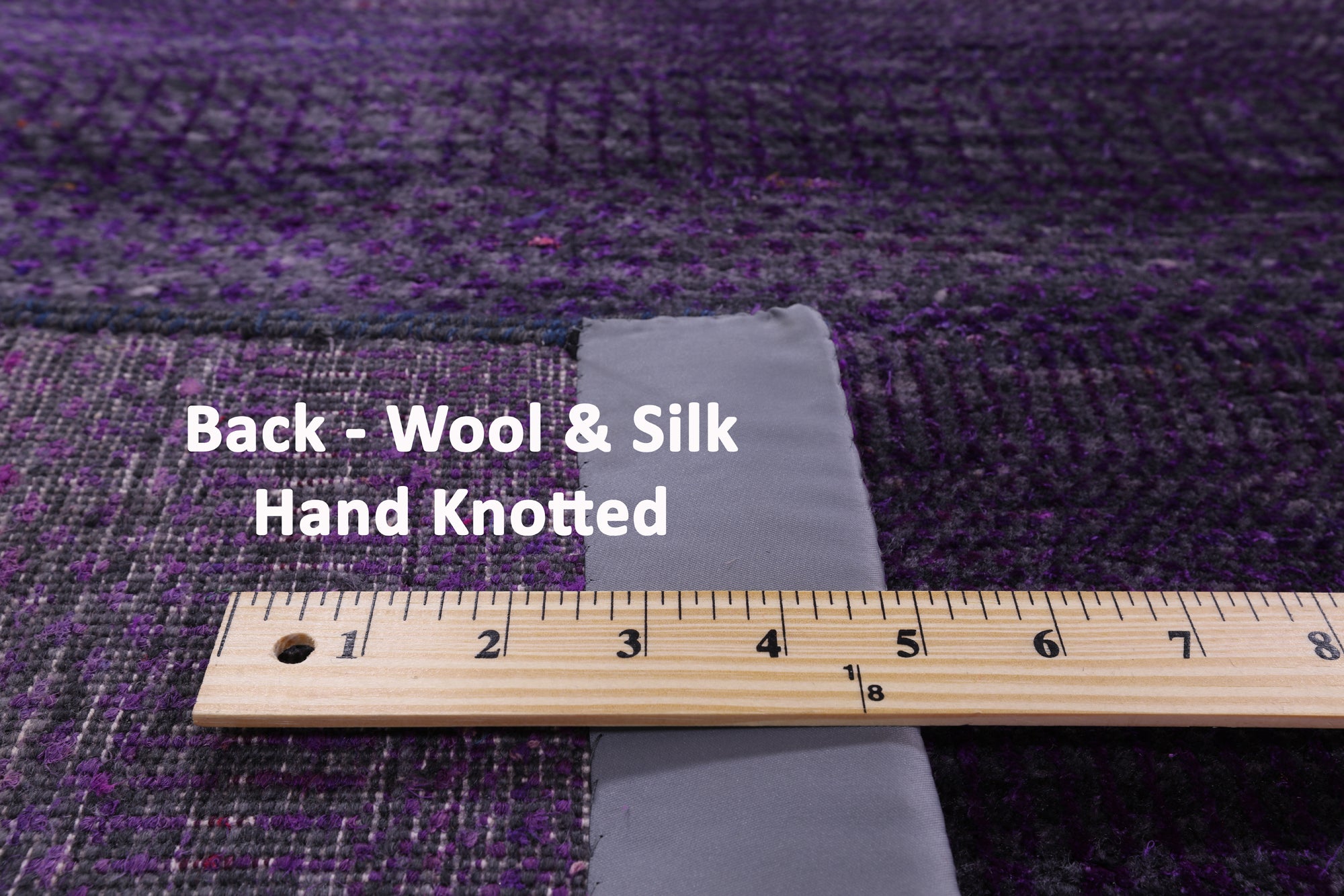 Purple Savannah Grass Handmade Wool & Silk Rug - 10' 1" X 14' 3" - Golden Nile