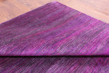 Purple Savannah Grass Hand Knotted Wool & Silk Rug - 8' 11" X 18' 3" - Golden Nile