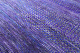 Purple Square Savannah Grass Handmade Wool & Silk Rug - 9' 9" X 10' 0" - Golden Nile