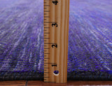 Purple Square Savannah Grass Handmade Wool & Silk Rug - 9' 9" X 10' 0" - Golden Nile