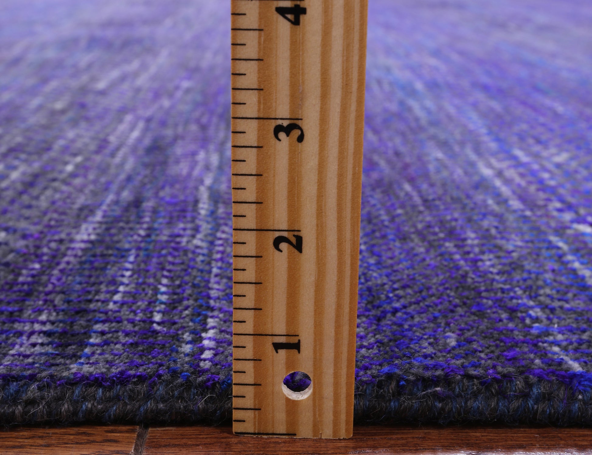 Purple Square Savannah Grass Handmade Wool & Silk Rug - 9' 9" X 10' 0" - Golden Nile