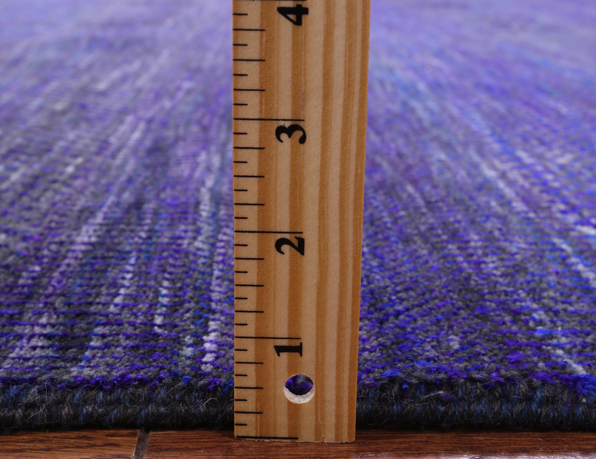 Purple Square Savannah Grass Handmade Wool & Silk Rug - 9' 9" X 10' 0" - Golden Nile