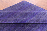 Purple Square Savannah Grass Handmade Wool & Silk Rug - 9' 9" X 10' 0" - Golden Nile