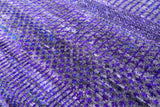 Purple Square Savannah Grass Hand Knotted Wool & Silk Rug - 8' 0" X 8' 2" - Golden Nile