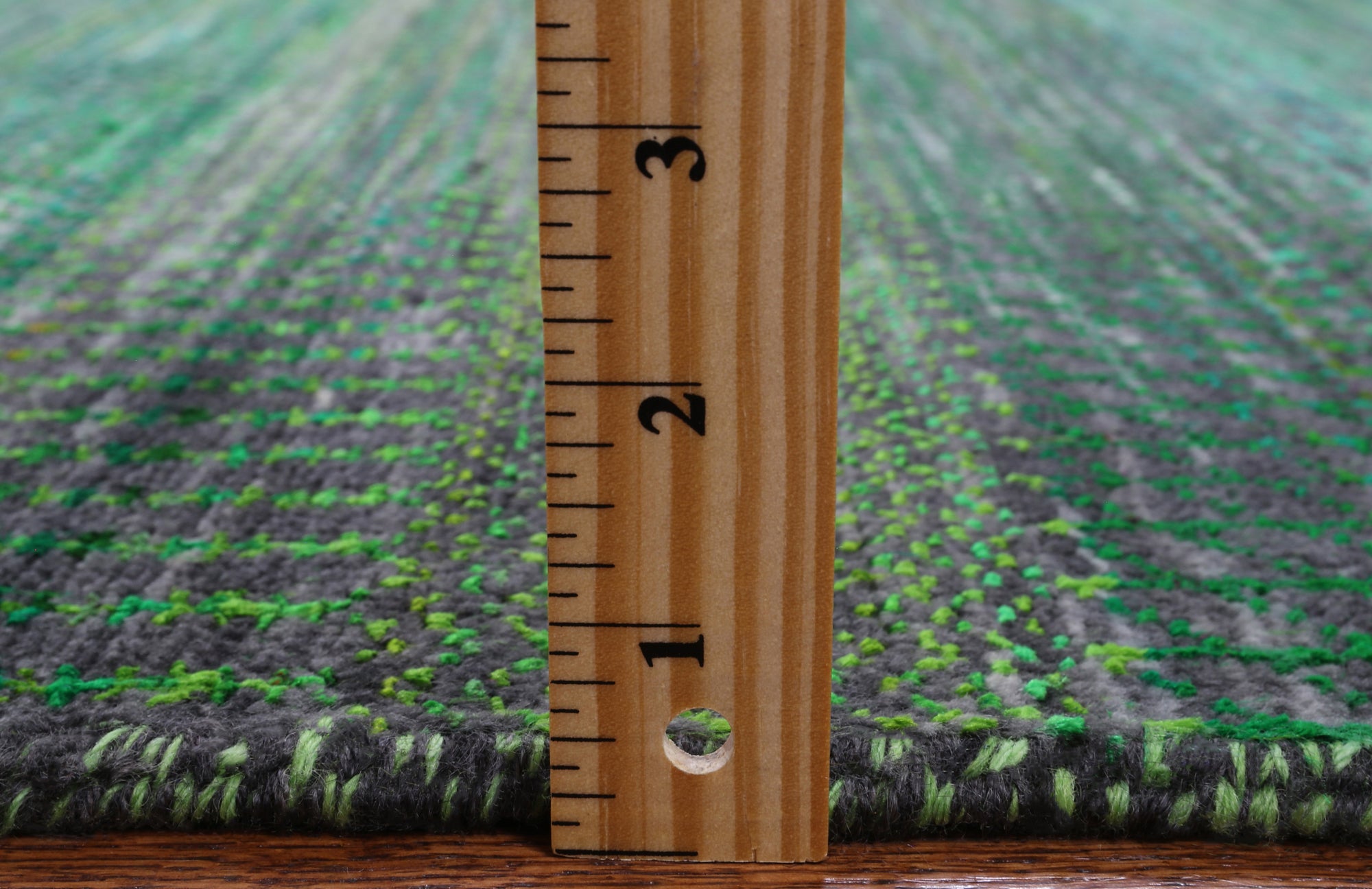 Green Savannah Grass Handmade Wool & Silk Rug - 5' 10" X 12' 0" - Golden Nile