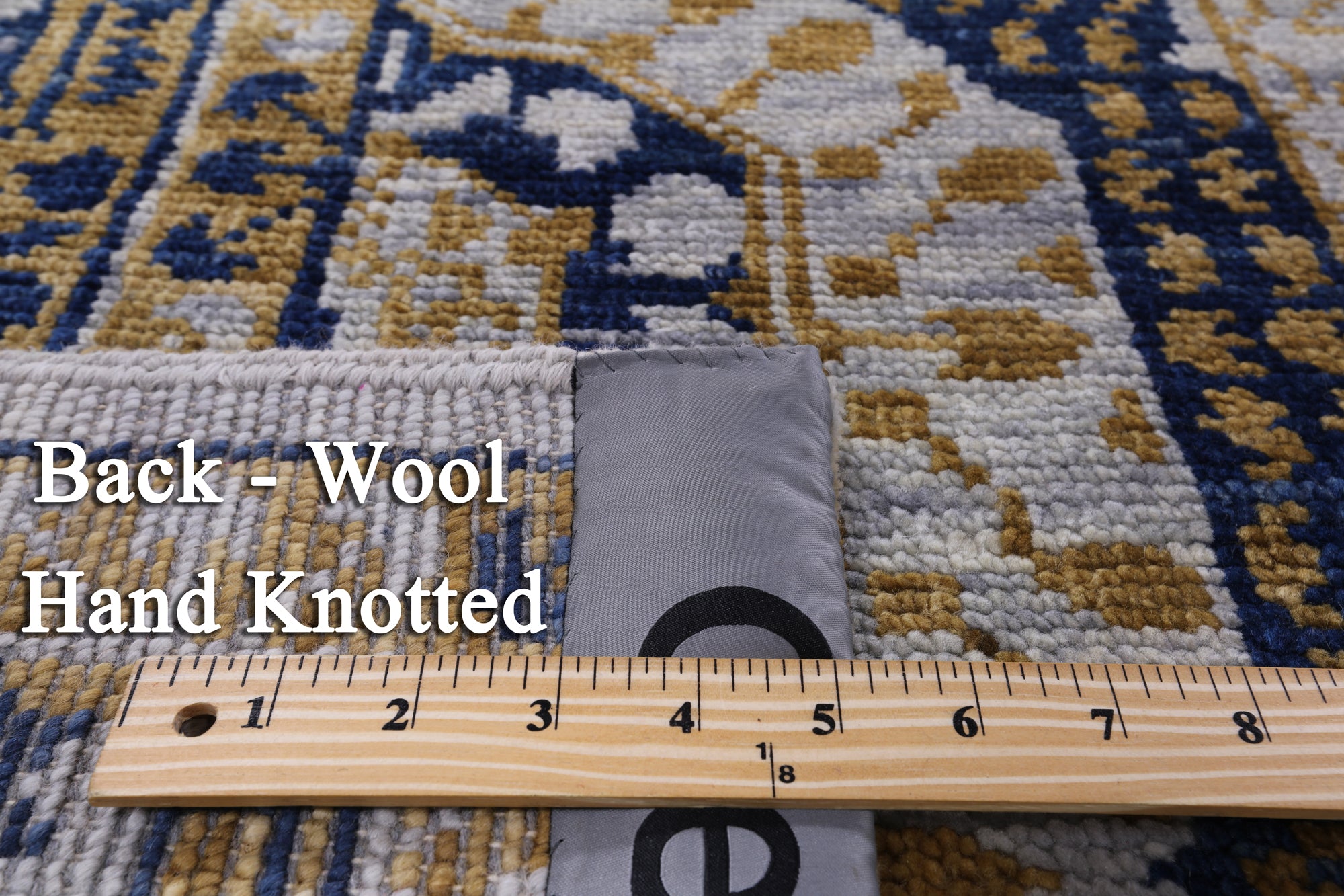 Geometric Persian Mamluk Handmade Wool Rug - 8' 11" X 11' 11" - Golden Nile