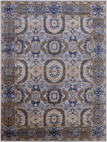 Geometric Persian Mamluk Handmade Wool Rug - 8' 11" X 11' 11" - Golden Nile