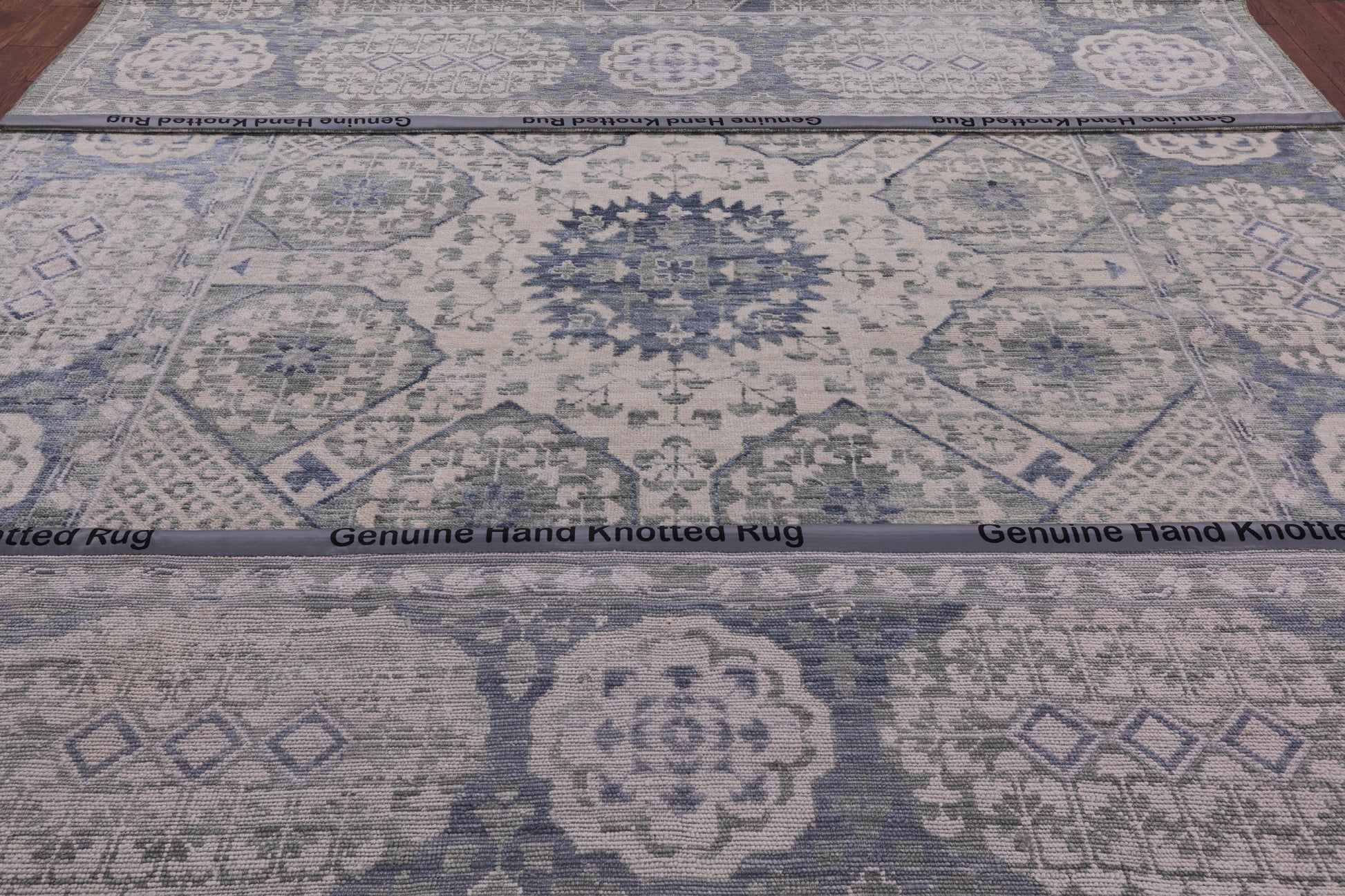 Geometric Persian Mamluk Hand Knotted Wool Rug - 10' 1" X 13' 10" - Golden Nile