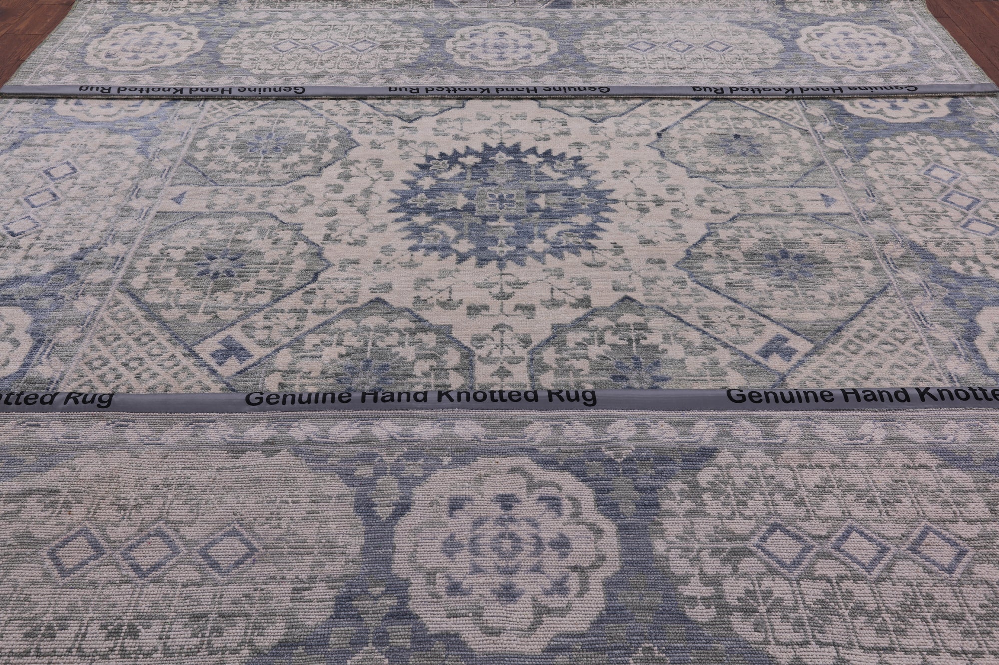 Geometric Persian Mamluk Hand Knotted Wool Rug - 10' 1" X 13' 10" - Golden Nile