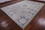 Geometric Persian Mamluk Hand Knotted Wool Rug - 10' 1" X 13' 10" - Golden Nile