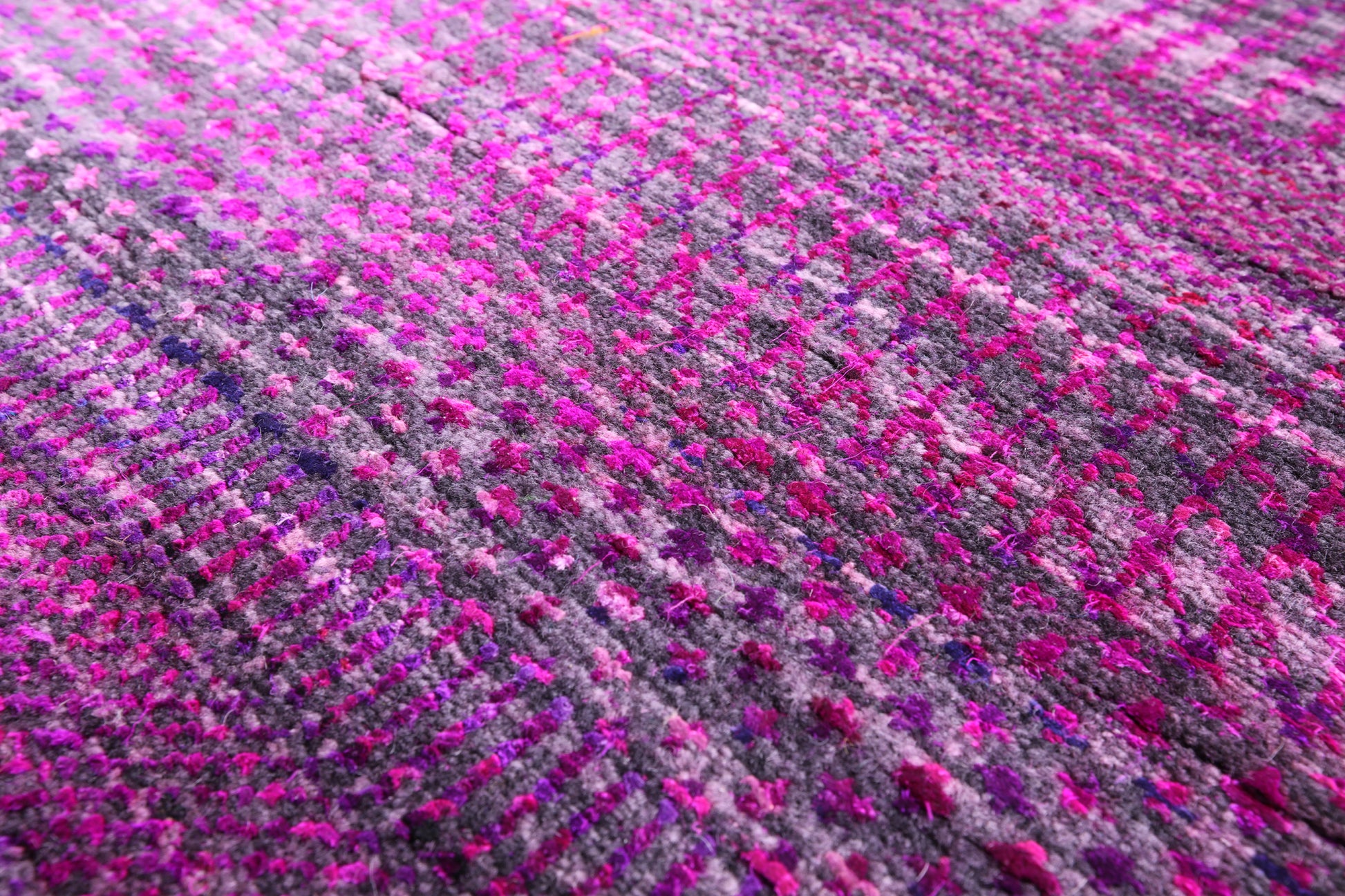 Purple Savannah Grass Hand Knotted Wool & Silk Rug - 2' 7" X 18' 1" - Golden Nile
