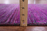 Purple Savannah Grass Hand Knotted Wool & Silk Rug - 2' 7" X 18' 1" - Golden Nile