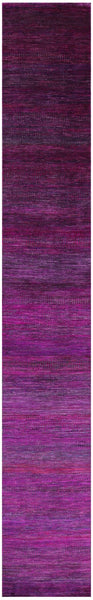 Purple Savannah Grass Hand Knotted Wool & Silk Rug - 2' 7" X 18' 1" - Golden Nile