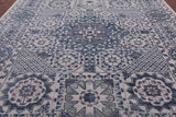 Ivory Geometric Persian Mamluk Hand Knotted Wool Rug - 10' 2" X 14' 0" - Golden Nile