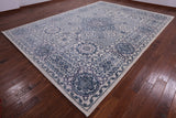 Ivory Geometric Persian Mamluk Hand Knotted Wool Rug - 10' 2" X 14' 0" - Golden Nile
