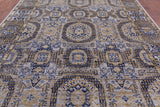 Geometric Persian Mamluk Hand Knotted Wool Rug - 8' 11" X 12' 1" - Golden Nile