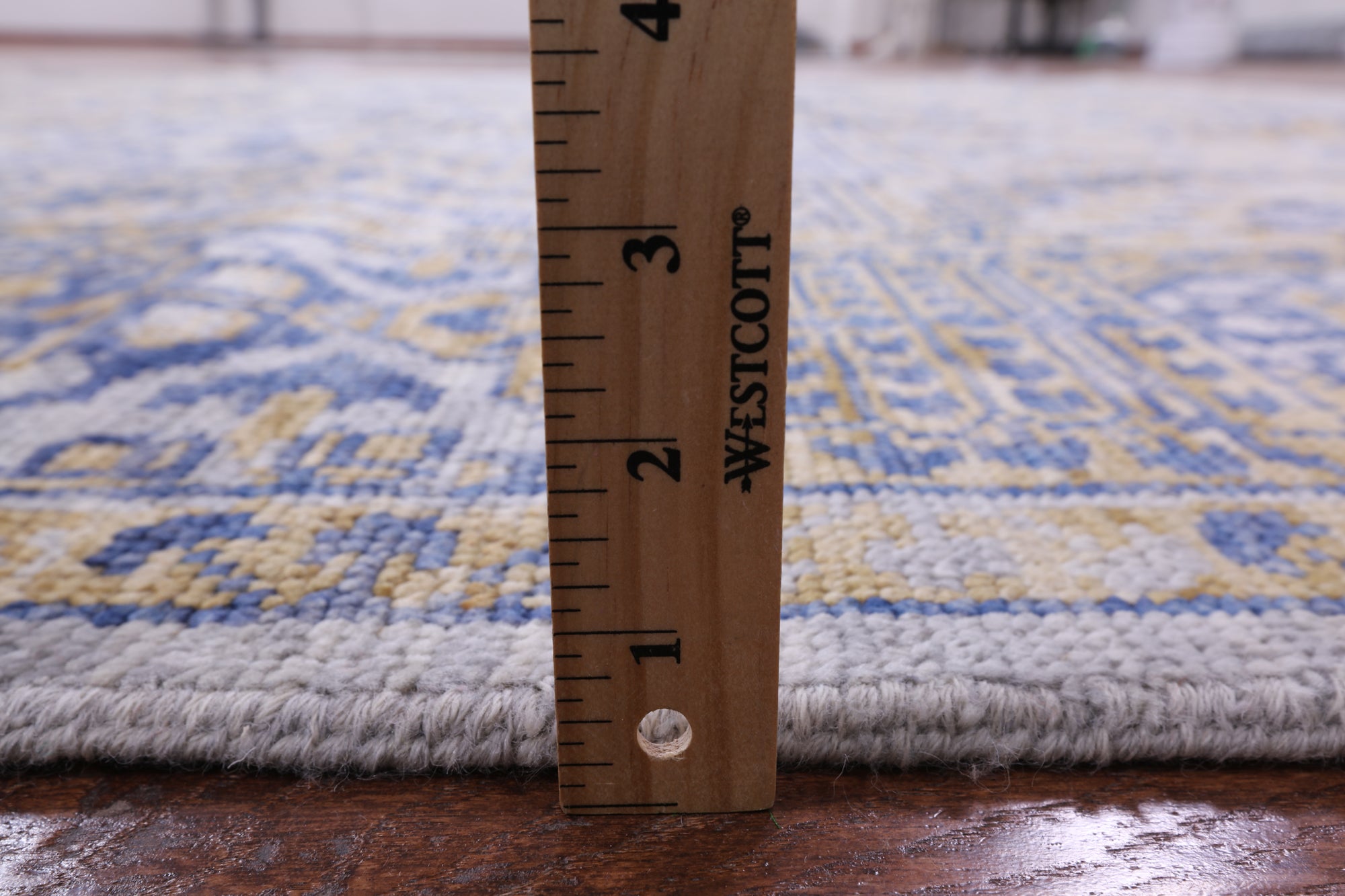 Geometric Persian Mamluk Hand Knotted Wool Rug - 8' 11" X 12' 1" - Golden Nile