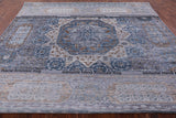Geometric Persian Mamluk Hand Knotted Wool Rug - 9' 1" X 11' 9" - Golden Nile