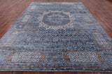 Geometric Persian Mamluk Hand Knotted Wool Rug - 9' 1" X 11' 9" - Golden Nile