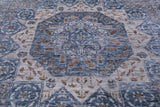 Geometric Persian Mamluk Hand Knotted Wool Rug - 9' 1" X 11' 9" - Golden Nile