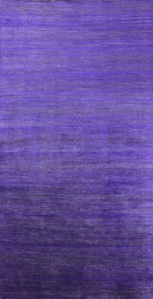 Purple Savannah Grass Hand Knotted Wool & Silk Rug - 9' 10" X 19' 10" - Golden Nile