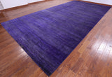 Purple Savannah Grass Hand Knotted Wool & Silk Rug - 9' 10" X 19' 10" - Golden Nile