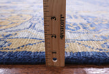 Blue Geometric Persian Mamluk Hand Knotted Wool Rug - 9' 11" X 13' 9" - Golden Nile