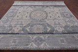 Ivory Geometric Persian Mamluk Hand Knotted Wool Rug - 9' 2" X 11' 11" - Golden Nile