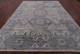 Ivory Geometric Persian Mamluk Hand Knotted Wool Rug - 9' 2" X 11' 11" - Golden Nile