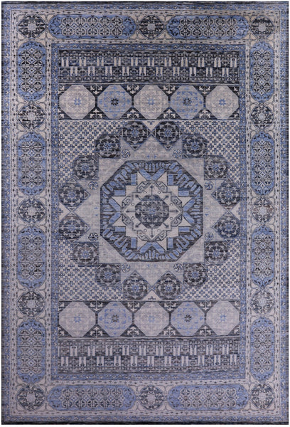 Geometric Persian Mamluk Handmade Wool Rug - 12' 3" X 18' 1" - Golden Nile