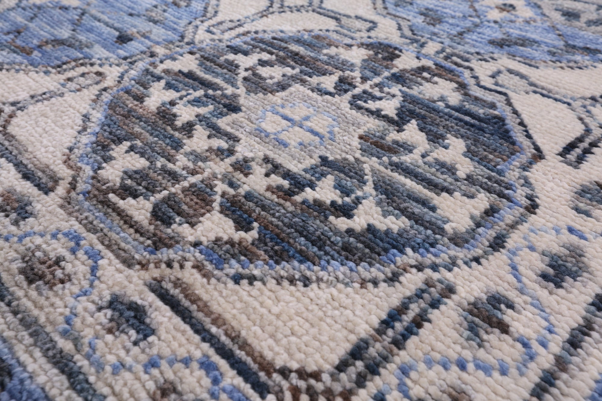 Geometric Persian Mamluk Handmade Wool Rug - 12' 3" X 18' 1" - Golden Nile