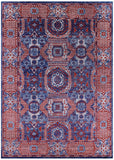 Geometric Persian Mamluk Hand Knotted Wool Rug - 10' 2" X 14' 3" - Golden Nile