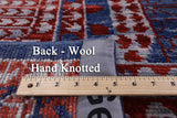 Geometric Persian Mamluk Hand Knotted Wool Rug - 10' 2" X 14' 3" - Golden Nile