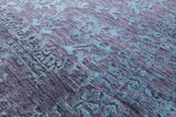 Grey Modern Hand Knotted Wool & Silk Rug - 7' 11" X 9' 11" - Golden Nile
