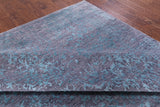 Grey Modern Hand Knotted Wool & Silk Rug - 7' 11" X 9' 11" - Golden Nile