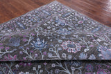 Grey Contemporary Hand Knotted Wool & Silk Rug - 8' 0" X 10' 10" - Golden Nile