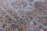 Grey Persian Hand Knotted Wool & Silk Rug - 6' 0" X 9' 0" - Golden Nile