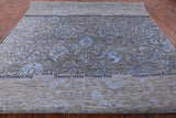 Grey Modern Handmade Wool & Silk Rug - 8' 11" X 12' 0" - Golden Nile