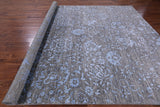 Grey Modern Handmade Wool & Silk Rug - 8' 11" X 12' 0" - Golden Nile