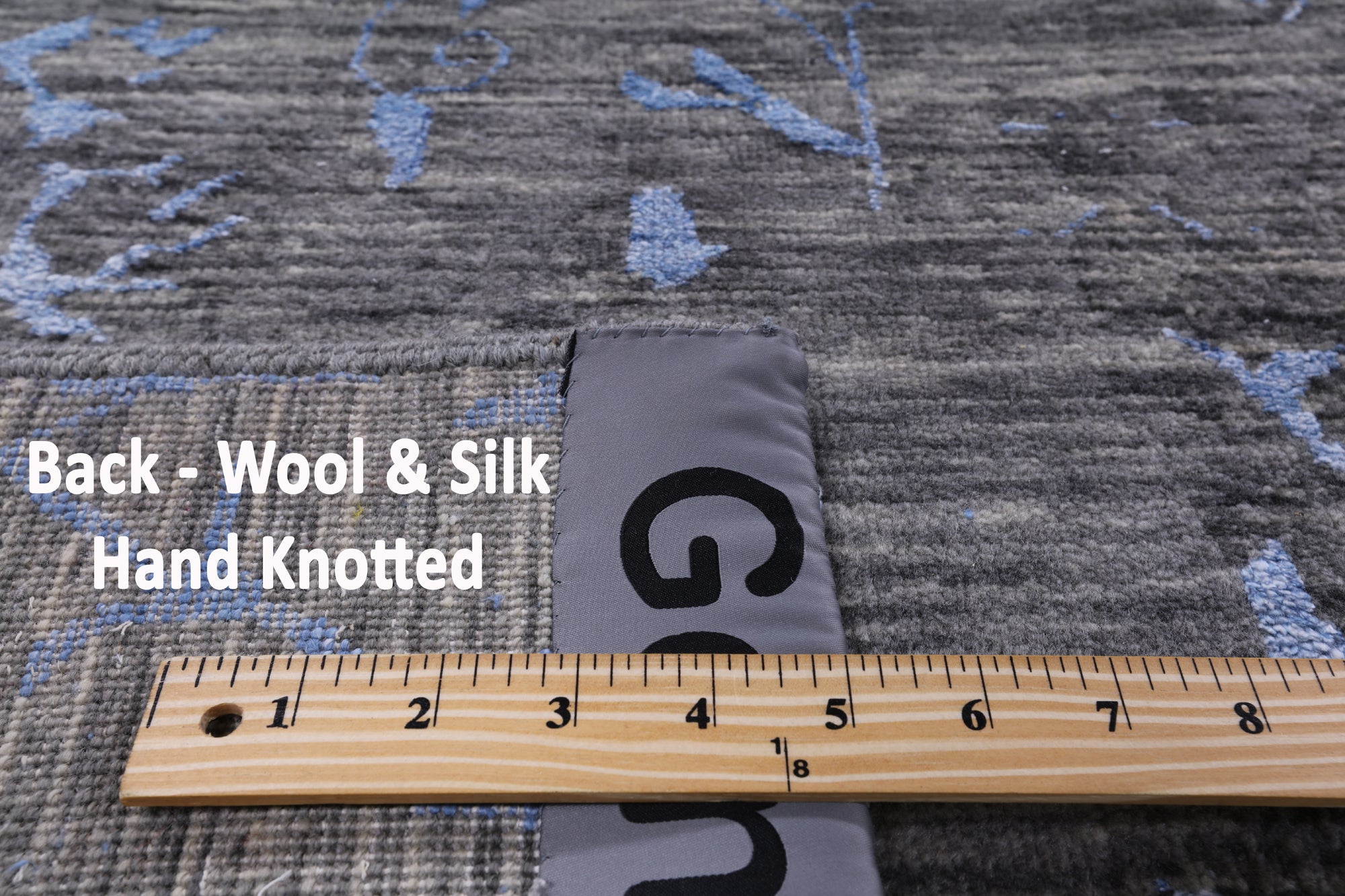 Grey Modern Handmade Wool & Silk Rug - 8' 11" X 12' 0" - Golden Nile